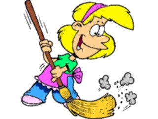 Sticker Custom Preview Image #076770 Household Cleaning Sweeping1