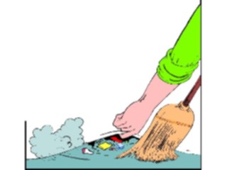 Sticker Custom Preview Image #076774 Household Cleaning Swept Under Carpet