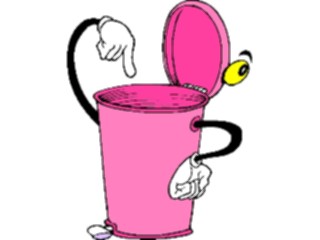 Sticker Custom Preview Image #076827 Household Cleaning Trash Can Cartoon