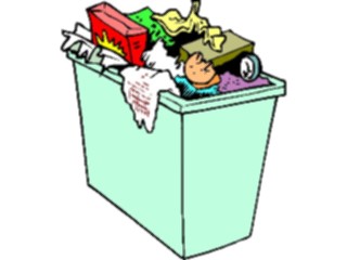 Sticker Custom Preview Image #076828 Household Cleaning Trash Can Full