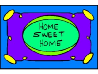 Sticker Custom Preview Image #076995 Household Home Improvement Doormat Home Sweet Home