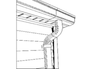 Sticker Custom Preview Image #077014 Household Home Improvement Gutter Downspout2