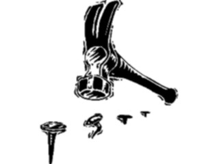 Sticker Custom Preview Image #077018 Household Home Improvement Hammer Nails