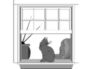 Sticker Custom Preview Image #077140 Household Home Improvement Window Cat