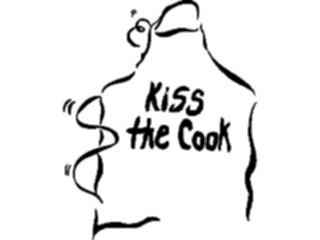 Sticker Custom Preview Image #077159 Household Kitchen Apron Kiss The Cook