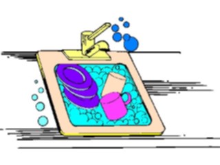 Sticker Custom Preview Image #077424 Household Kitchen Dishesin Sink