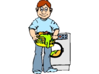 Sticker Custom Preview Image #078190 Household Laundry Doing Laundry1