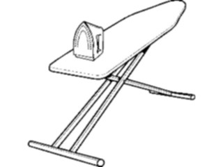 Sticker Custom Preview Image #078240 Household Laundry Iron Ironing Board1