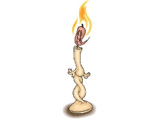 Sticker Custom Preview Image #078355 Household Lighting Candle Frowning