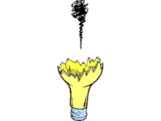 Sticker Custom Preview Image #078564 Household Lighting Light Bulb Popped