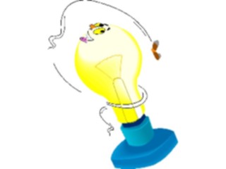 Sticker Custom Preview Image #078565 Household Lighting Light Bulb Smiling