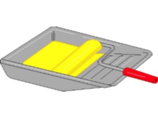 Sticker Custom Preview Image #079031 Household Painting Paint Roller Tray2