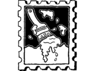 Sticker Custom Preview Image #079086 Household Painting Paintbrush Stamp