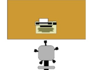 Sticker Custom Preview Image #079359 Interior Desk Typewriter