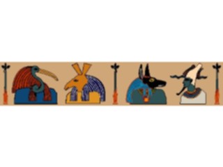 Sticker Custom Preview Image #079738 International Africa Art Design Hieroglyphics Border1