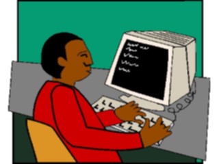 Sticker Custom Preview Image #079827 International Africa Occupations Computer Programmer