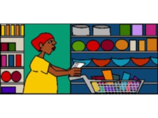 Sticker Custom Preview Image #079833 International Africa Occupations Housewife