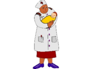 Sticker Custom Preview Image #079841 International Africa Occupations Nurse