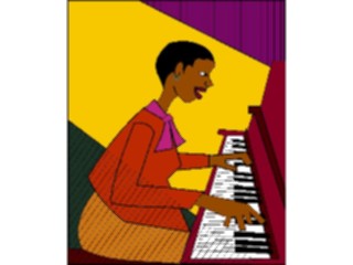 Sticker Custom Preview Image #079846 International Africa Occupations Pianist