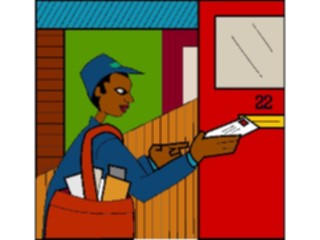 Sticker Custom Preview Image #079848 International Africa Occupations Postal Carrier