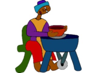 Sticker Custom Preview Image #079849 International Africa Occupations Potter