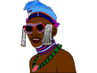 Sticker Custom Preview Image #079867 International Africa People Cartoons Headdress3