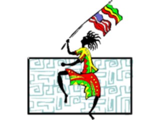 Sticker Custom Preview Image #079869 International Africa People Cartoons Holding Flag