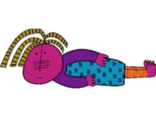 Sticker Custom Preview Image #079877 International Africa People Cartoons Laying Down1