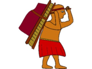 Sticker Custom Preview Image #079881 International Africa People Cartoons Man Carrying Pack