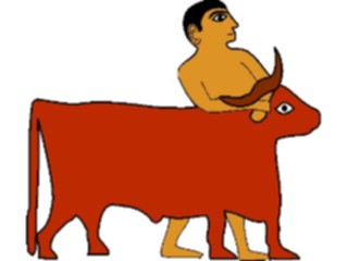 Sticker Custom Preview Image #079887 International Africa People Cartoons Manwith Ox