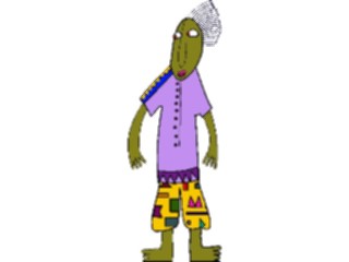 Sticker Custom Preview Image #079891 International Africa People Cartoons Scared