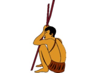 Sticker Custom Preview Image #079895 International Africa People Cartoons Sitting2