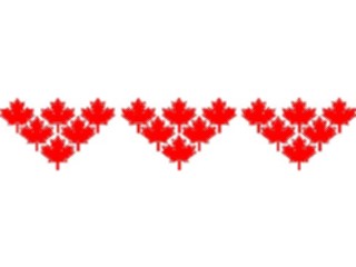 Sticker Custom Preview Image #080002 International Canada Maple Leaf Border3