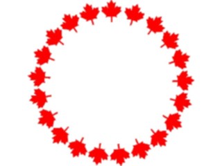 Sticker Custom Preview Image #080003 International Canada Maple Leaf Frame1