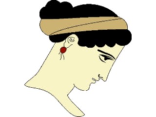 Sticker Custom Preview Image #080163 International Greece People Profile Female2