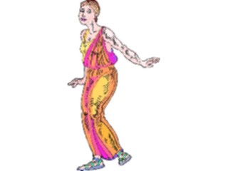 Sticker Custom Preview Image #080201 International Greece People Woman Dancing2