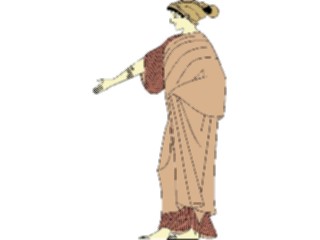 Sticker Custom Preview Image #080205 International Greece People Woman Standing1