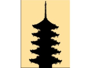 Sticker Custom Preview Image #080281 International Japan General Pagoda Silhouette