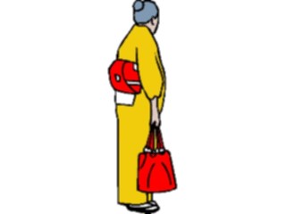 Sticker Custom Preview Image #080318 International Japan General Woman Back View2