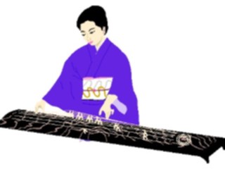 Sticker Custom Preview Image #080319 International Japan General Woman Playing Instrument