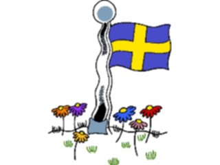 Sticker Custom Preview Image #080463 International Miscellaneous Swedish Flag Cartoon