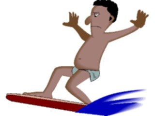 Sticker Custom Preview Image #080587 International People Cartoons Aborigine Surfing