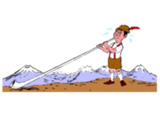 Sticker Custom Preview Image #080589 International People Cartoons Alpine Horn Blower