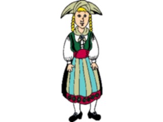 Sticker Custom Preview Image #080640 International People Cartoons Dutch Girl