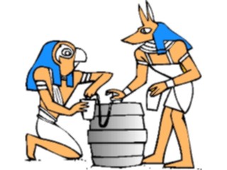 Sticker Custom Preview Image #080652 International People Cartoons Egyptianswith Keg