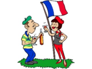 Sticker Custom Preview Image #080655 International People Cartoons French Couple