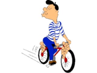 Sticker Custom Preview Image #080662 International People Cartoons Frenchman Cycling