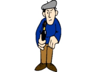 Sticker Custom Preview Image #080663 International People Cartoons Frenchmanwith Wine