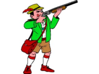 Sticker Custom Preview Image #080666 International People Cartoons German Hunter