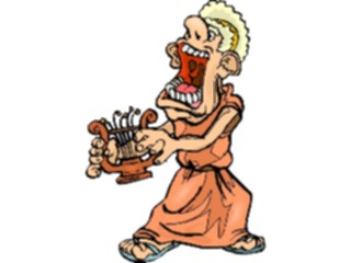 Sticker Custom Preview Image #080752 International People Cartoons Roman Playing Lyre